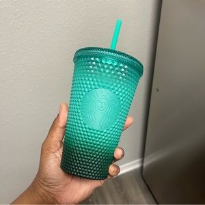 Starbucks Green Ombre Studded Tumbler FLAWED